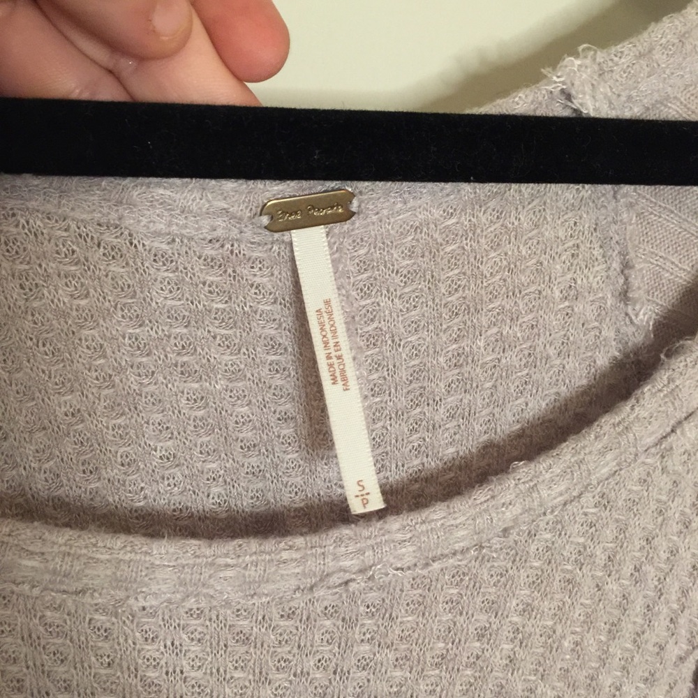 Free People Taupe/Lavender Long Sleeve Thermal - Picture 3 of 8